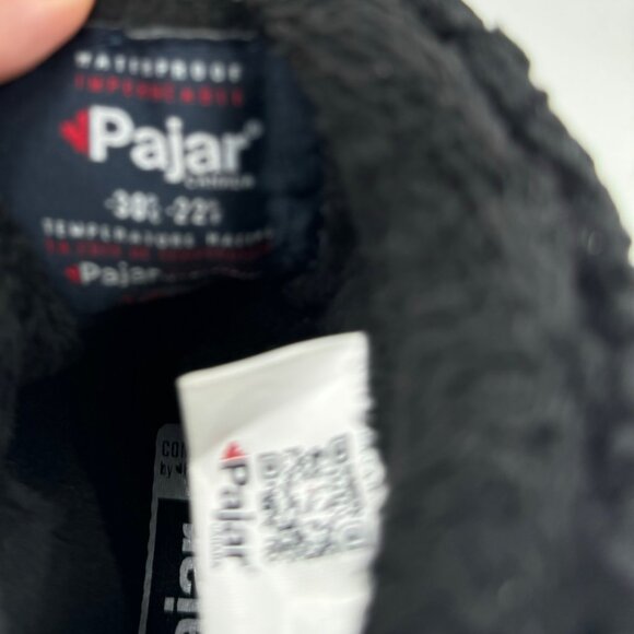Pajar NWOT Ceria Shearling Waterproof Black Winter Boots Size 5.5 or 36 - Picture 5 of 14